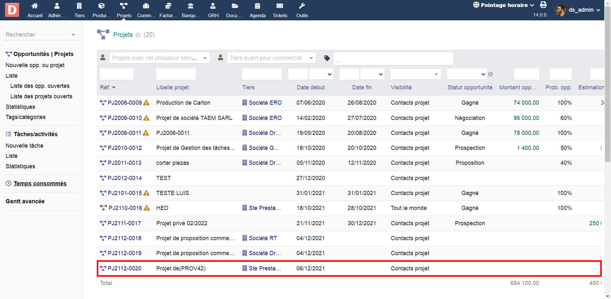 Automated Project Creation | Dolibarr MarketPlace