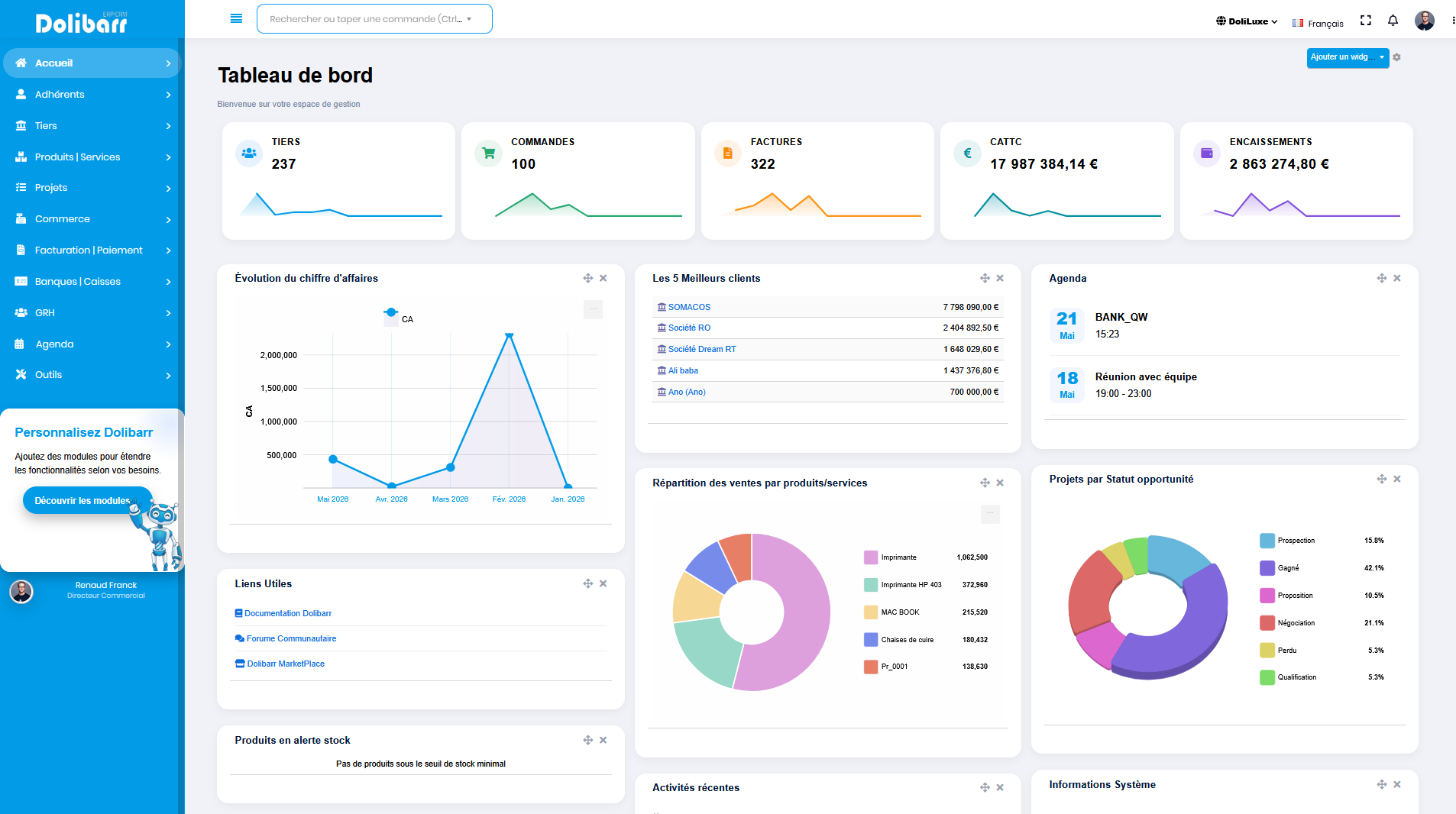 DoliLuxe – Le thème bleu premium inspiré de SAP pour Dolibarr ERP & CRM ...