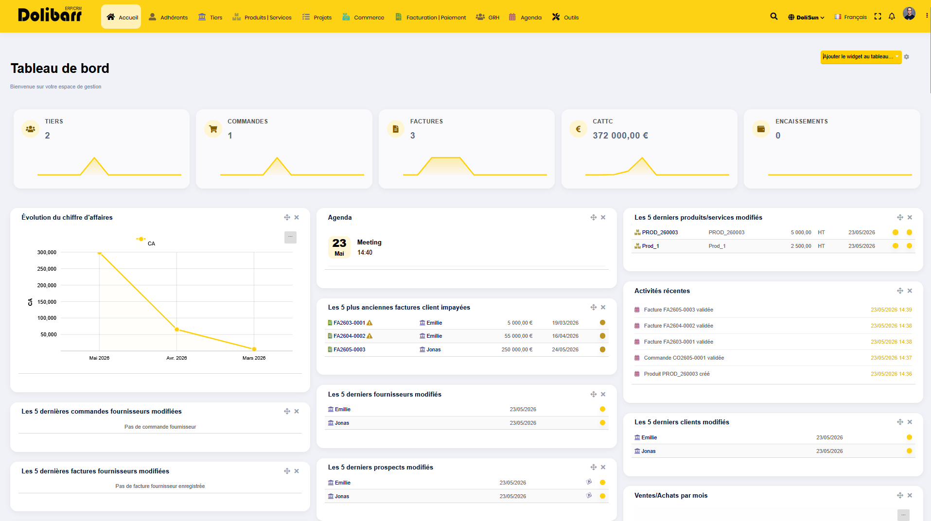 DoliSun – The Bright and Energetic Yellow Theme for Dolibarr ERP & CRM ...