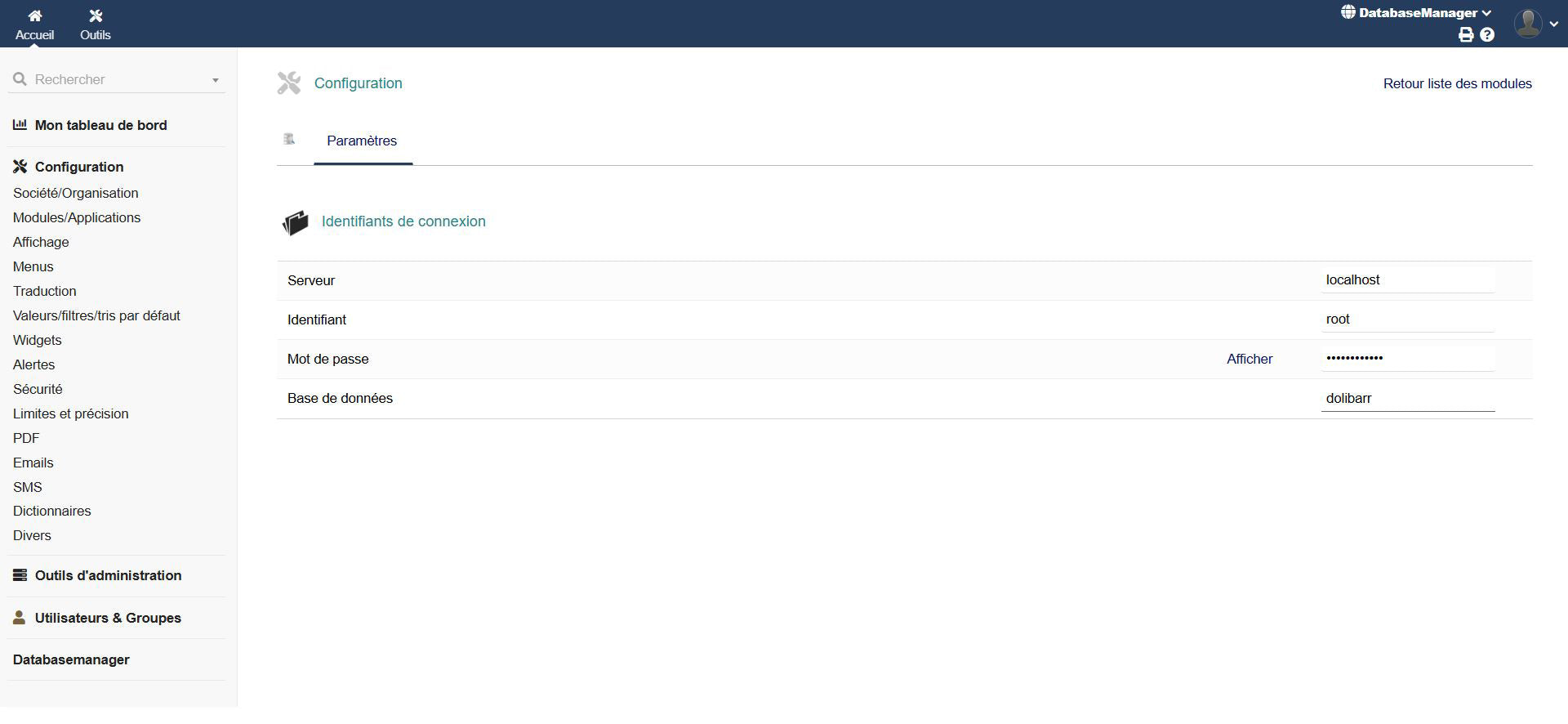 Database Manager
