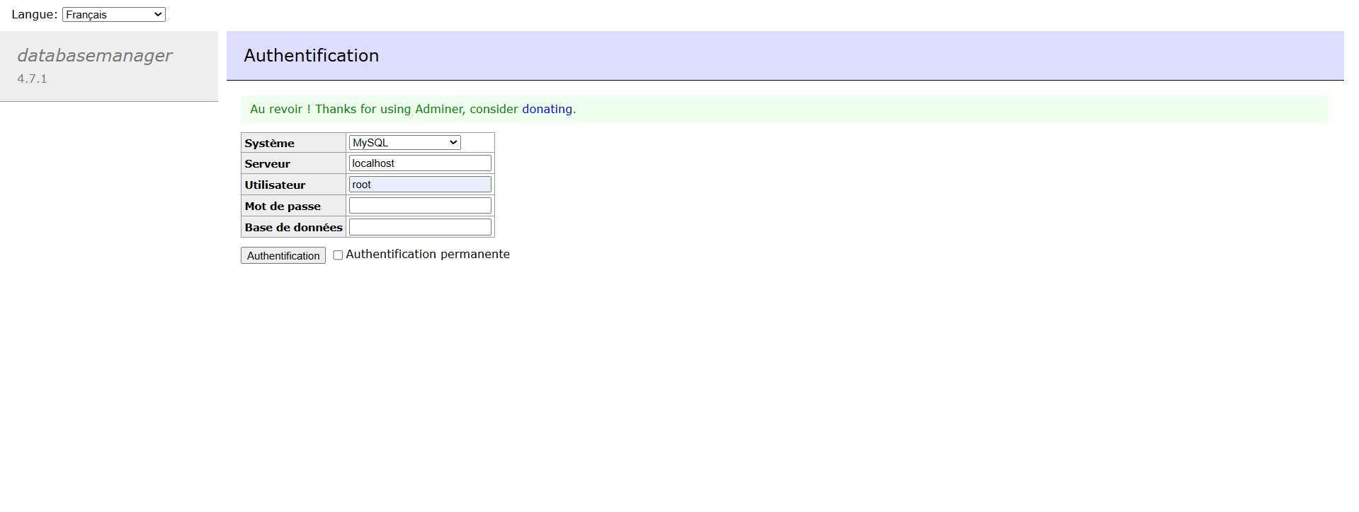 Database Manager