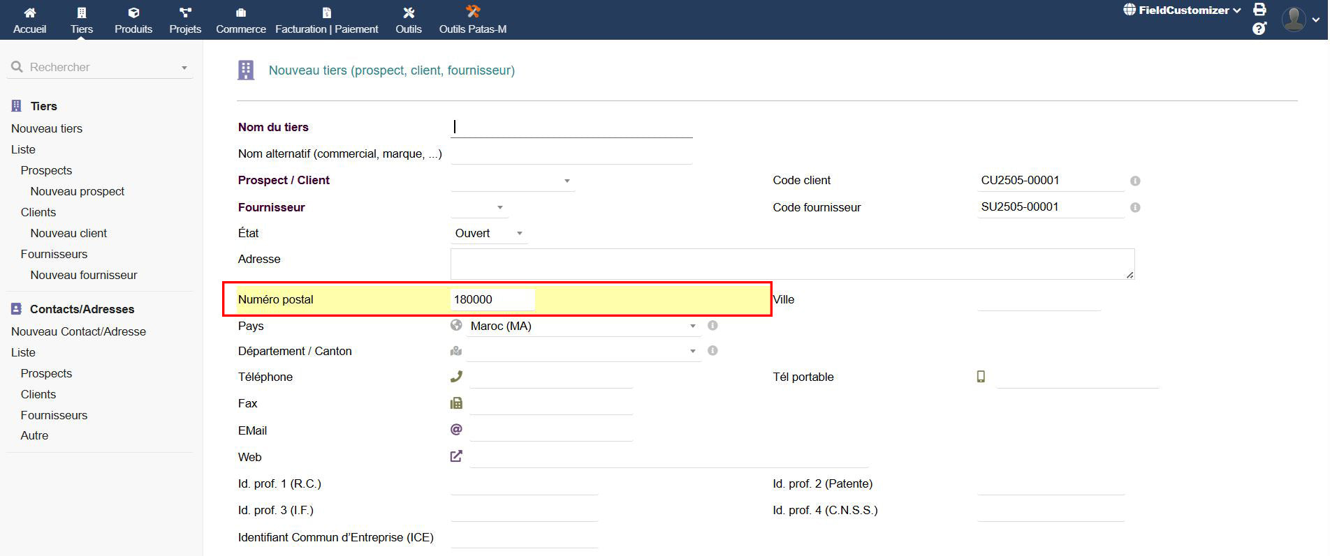 Field Customizer