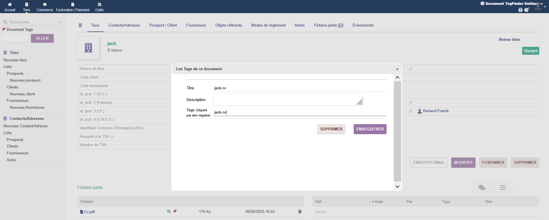 Document Tag Finder Dolibarr