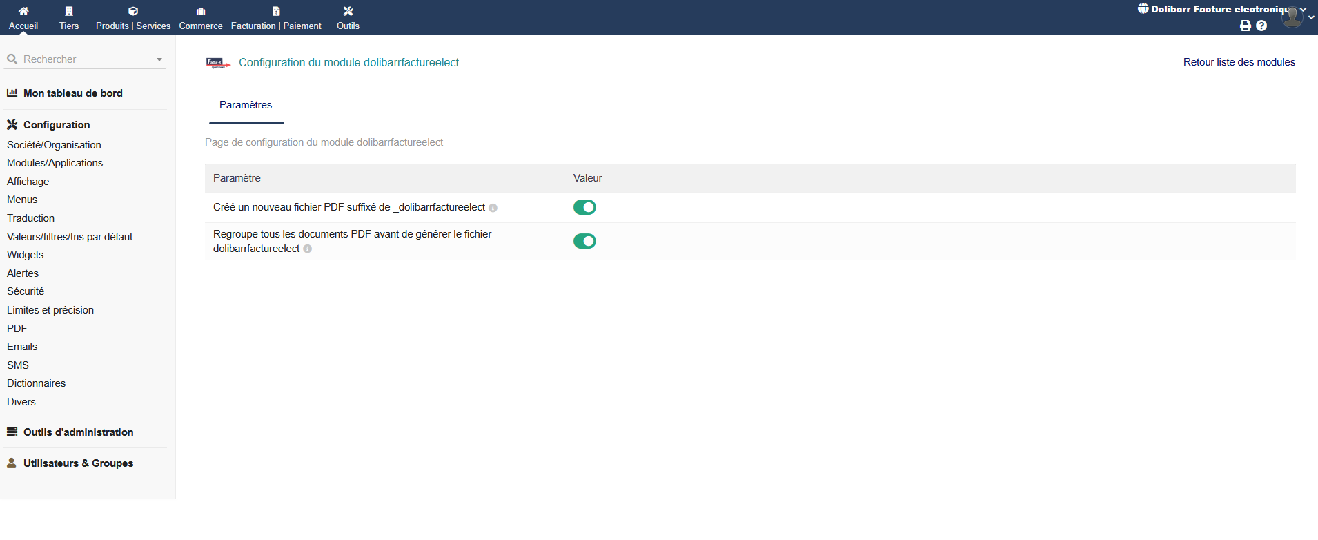 Dolibarr Electronic Invoice
