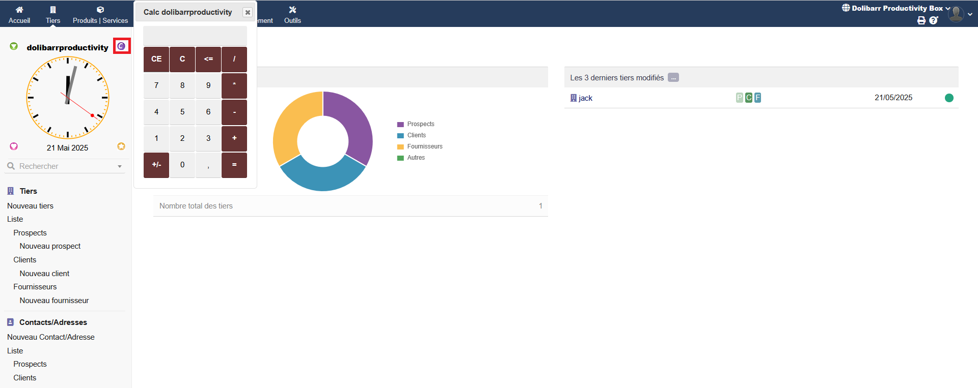 Dolibarr Productivity Box