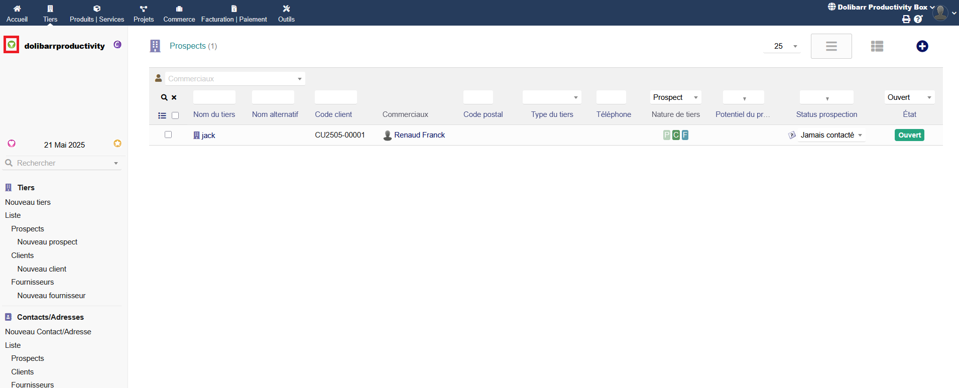 Dolibarr Productivity Box