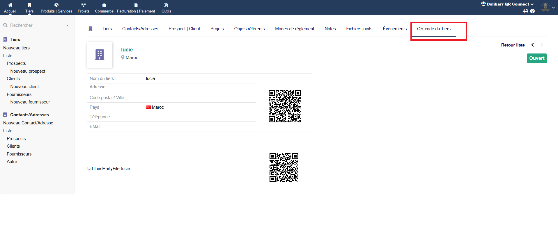 Dolibarr QR Connect