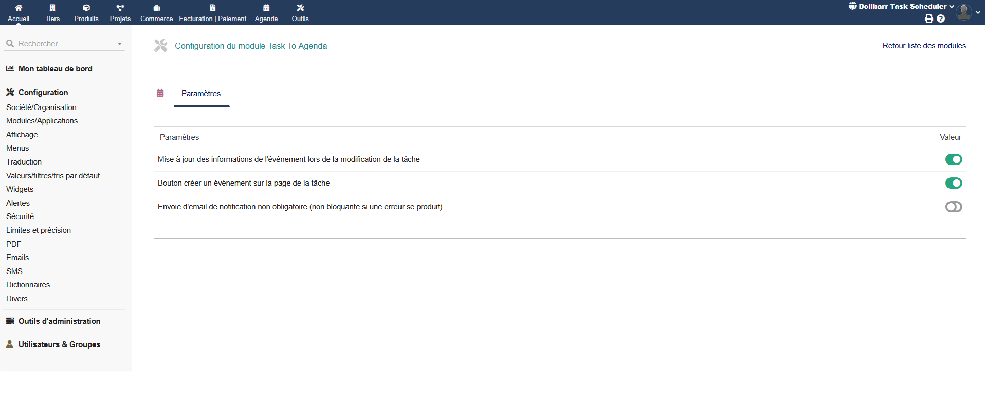 Dolibarr Task Scheduler