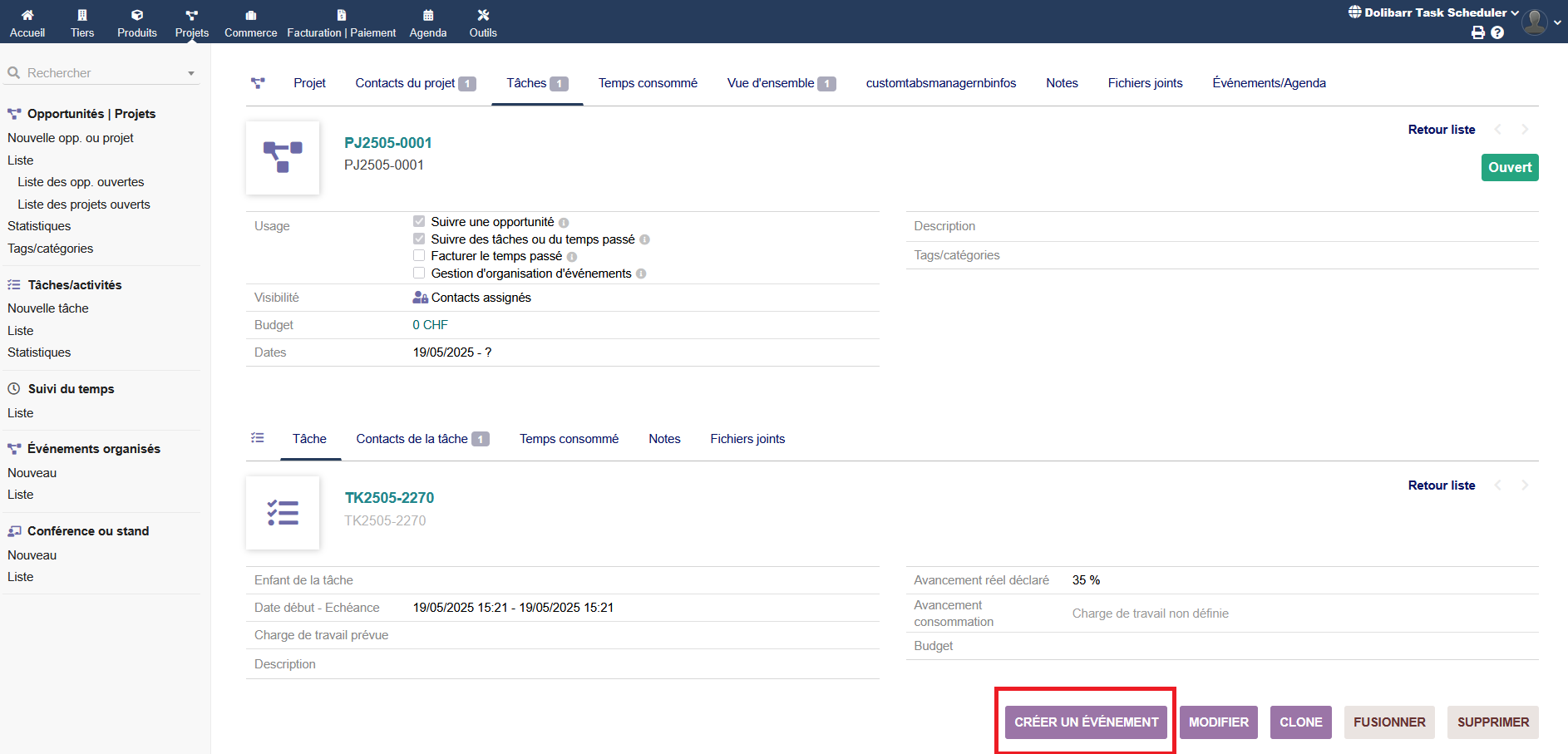 Dolibarr Task Scheduler