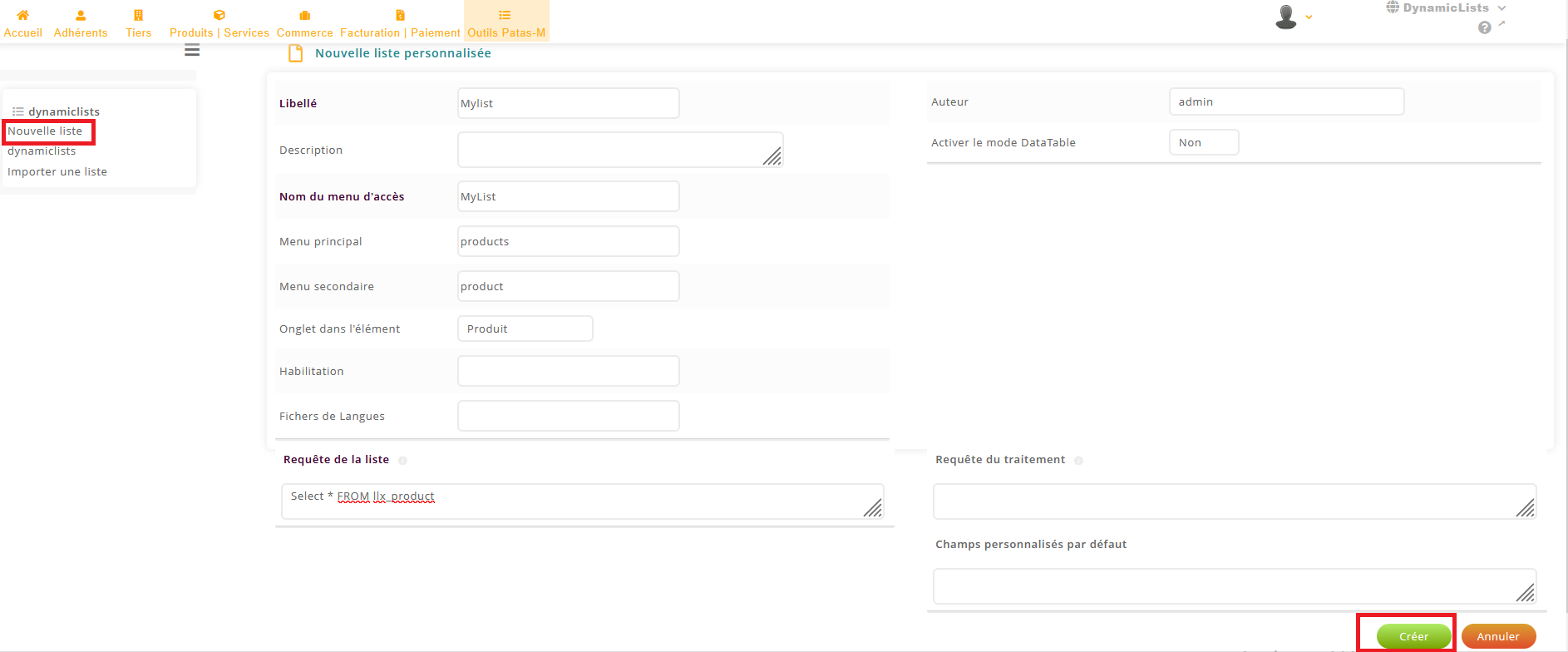 Dynamic Lists