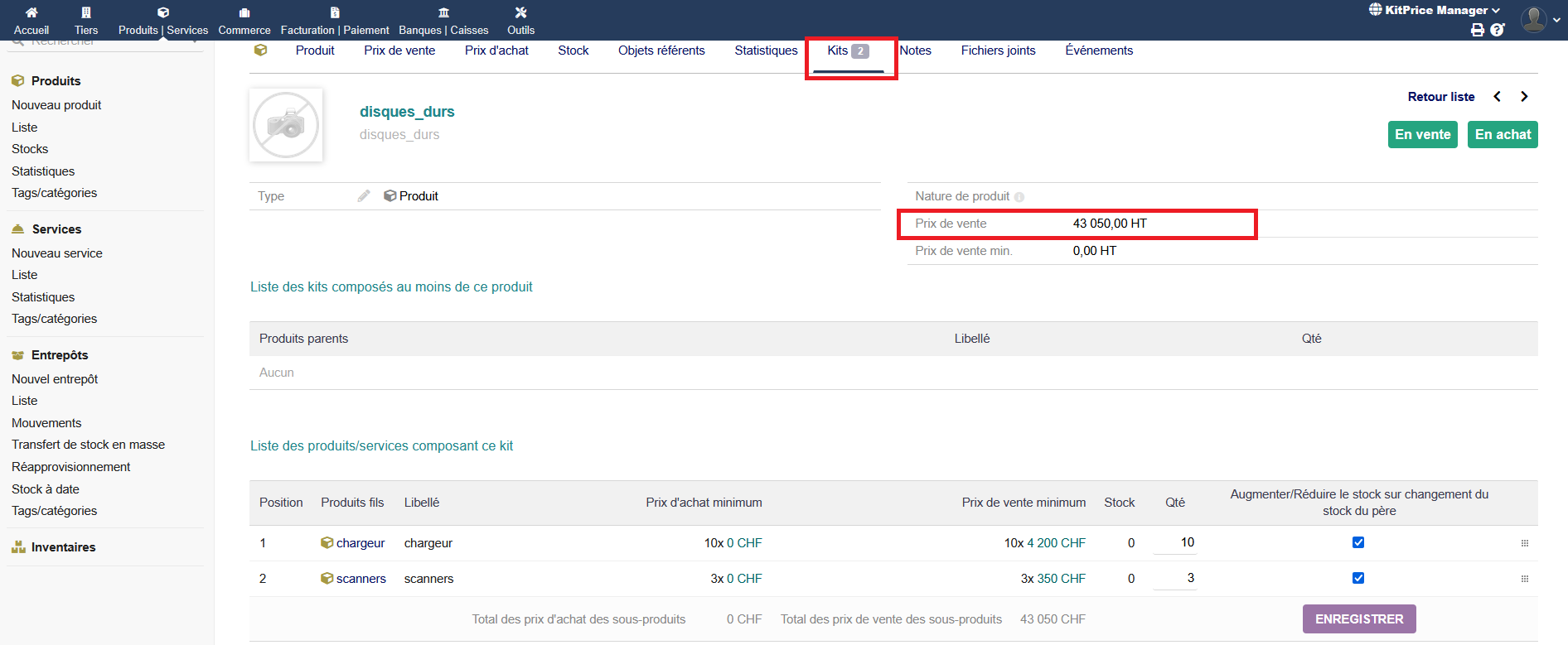 Kit Price Manager