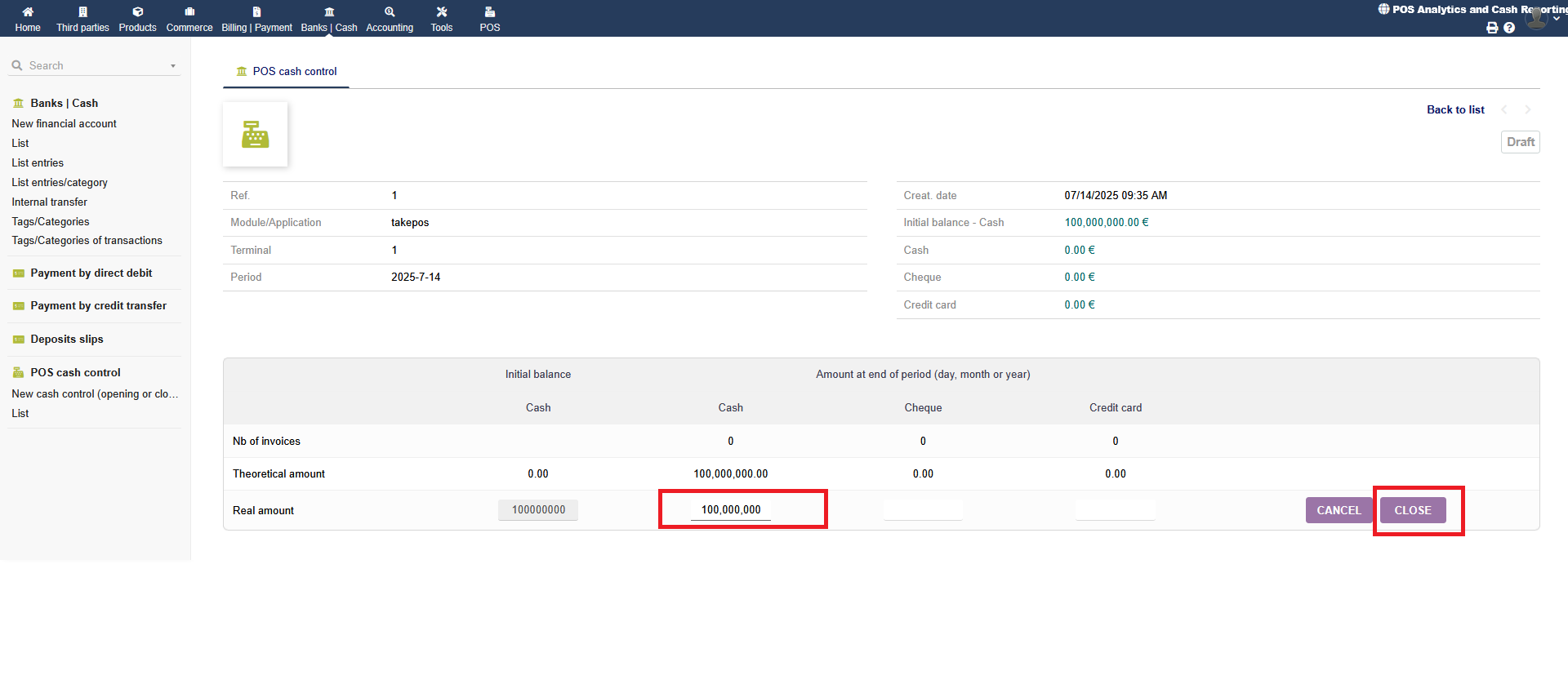 POS Analytics and Cash Reporting