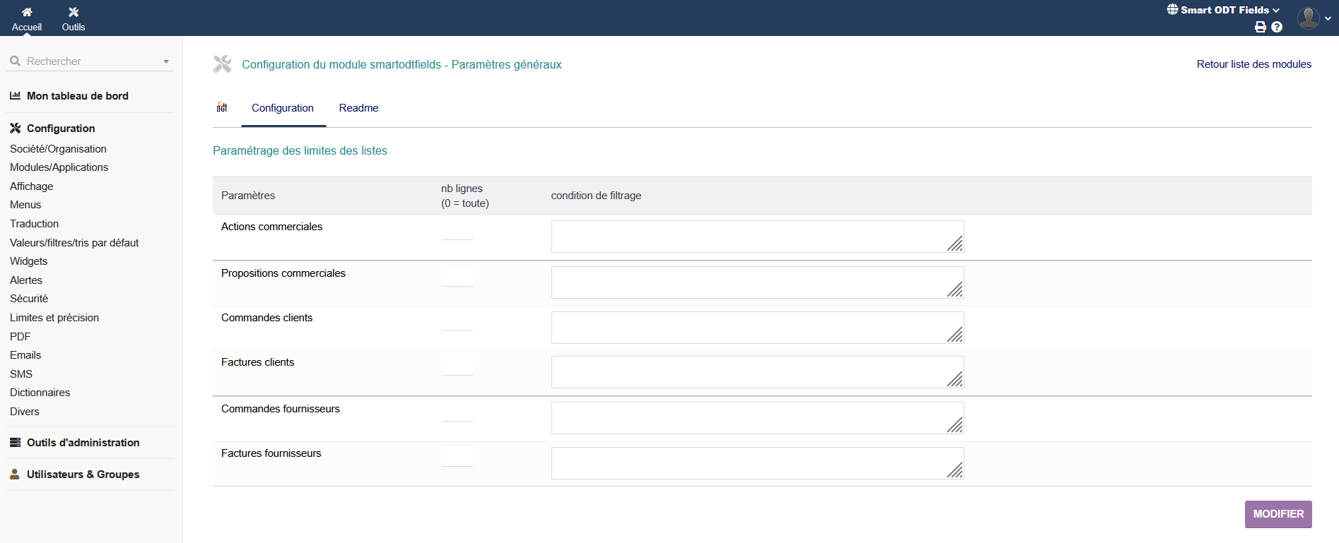 Smart ODT Fields
