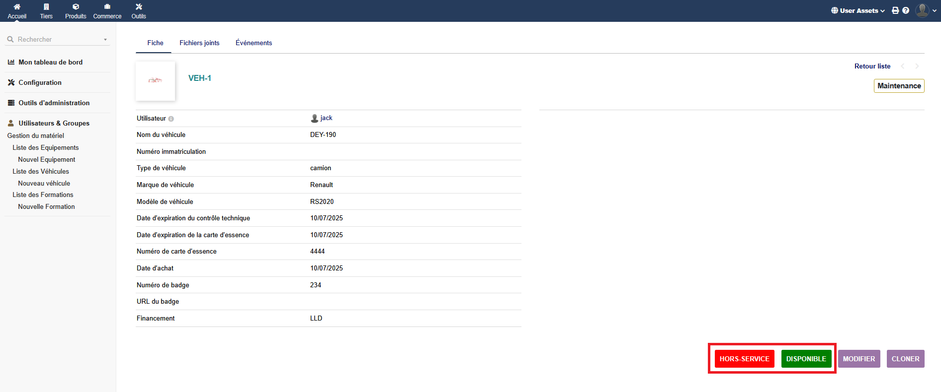 User Assets