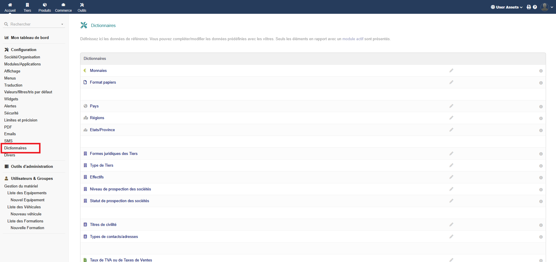 User Assets