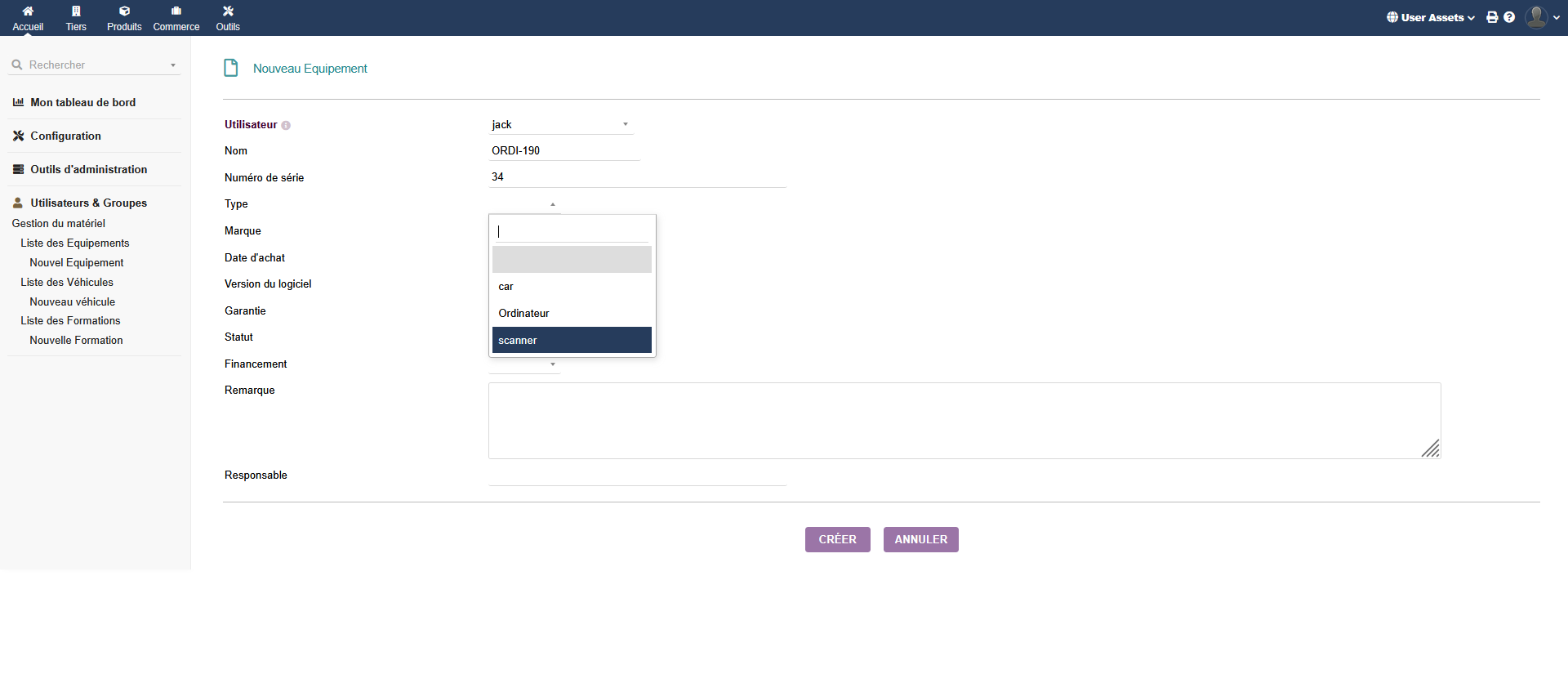 User Assets