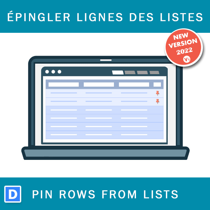 Pin rows of lists Dolibarr - Doli MarketPlace