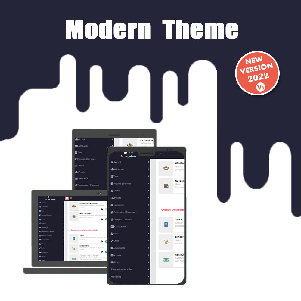 ModernTheme  - Dolibarr Theme - Doli MarketPlace