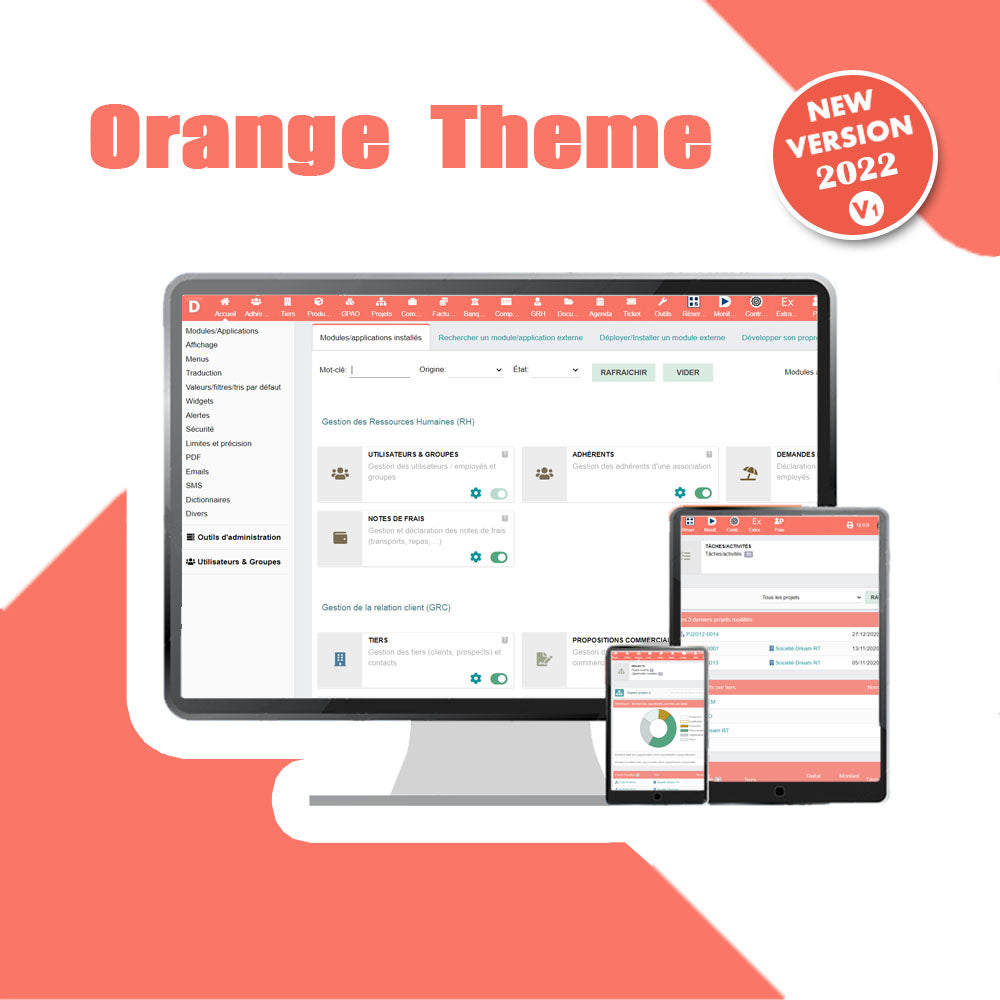 OrangeTheme - New Dolibarr Theme - Doli MarketPlace