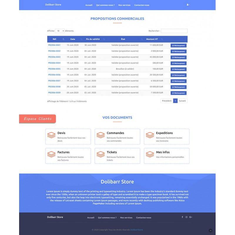 Dolibarr Extranet - Website and Client Extranet - Doli Marketplace